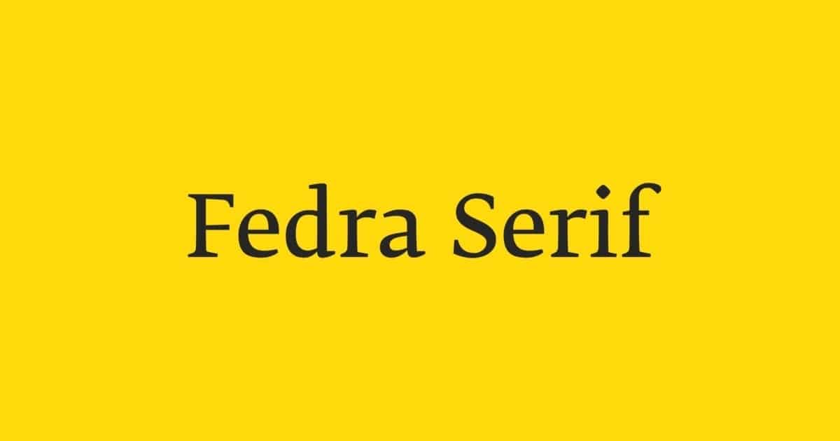 Czcionka Fedra Serif