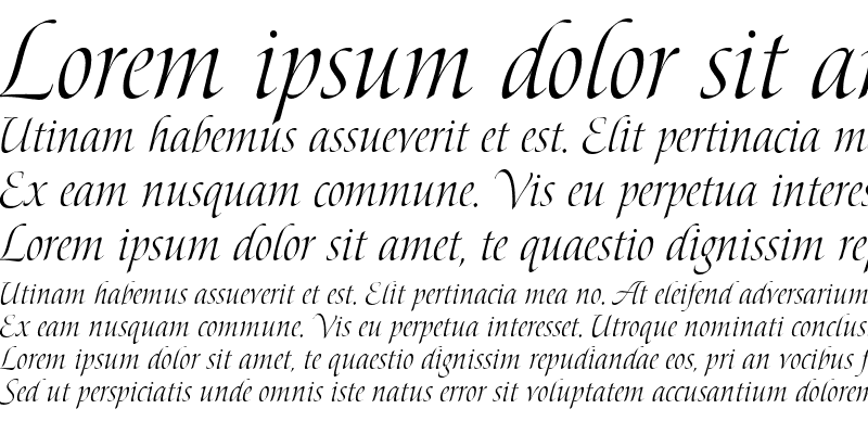 Czcionka Bolero script