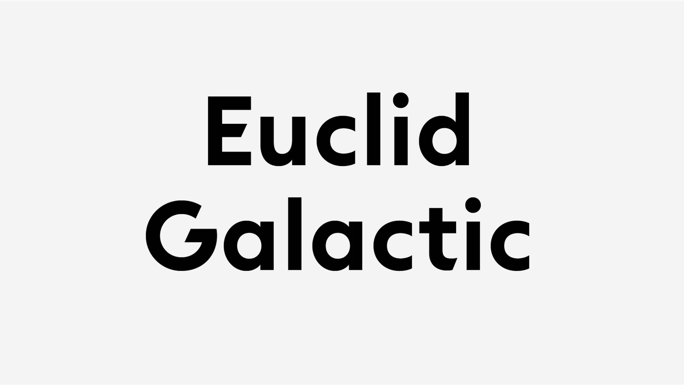 Czcionka Euclid Galactic