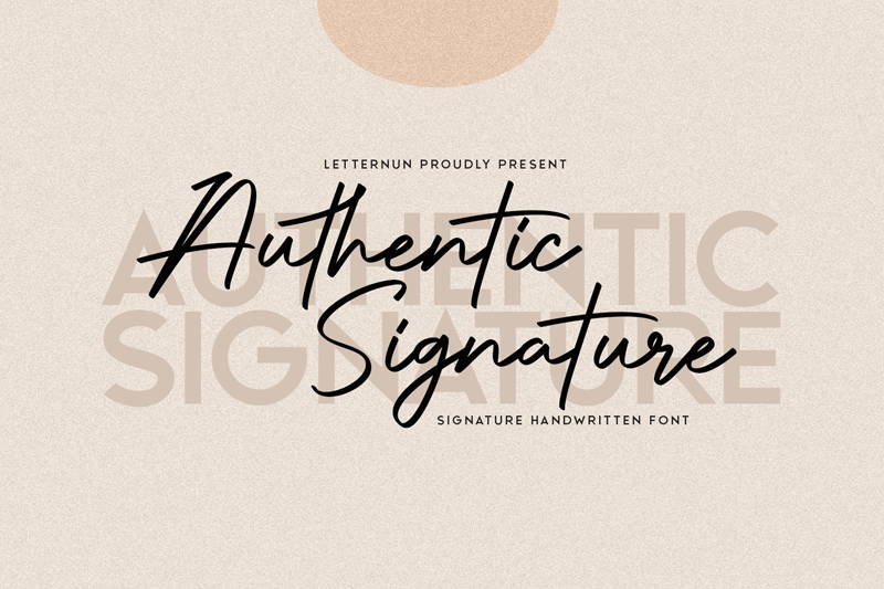 Czcionka Signature Authentic