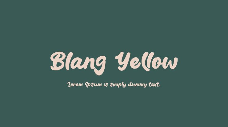 Czcionka Blang Yellow