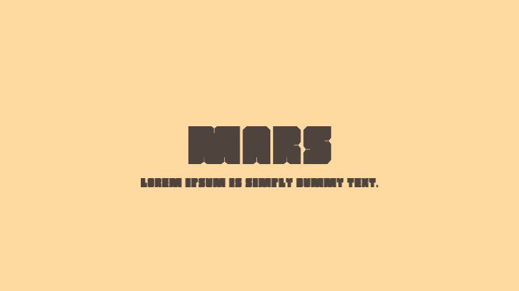 Czcionka Mars PAC