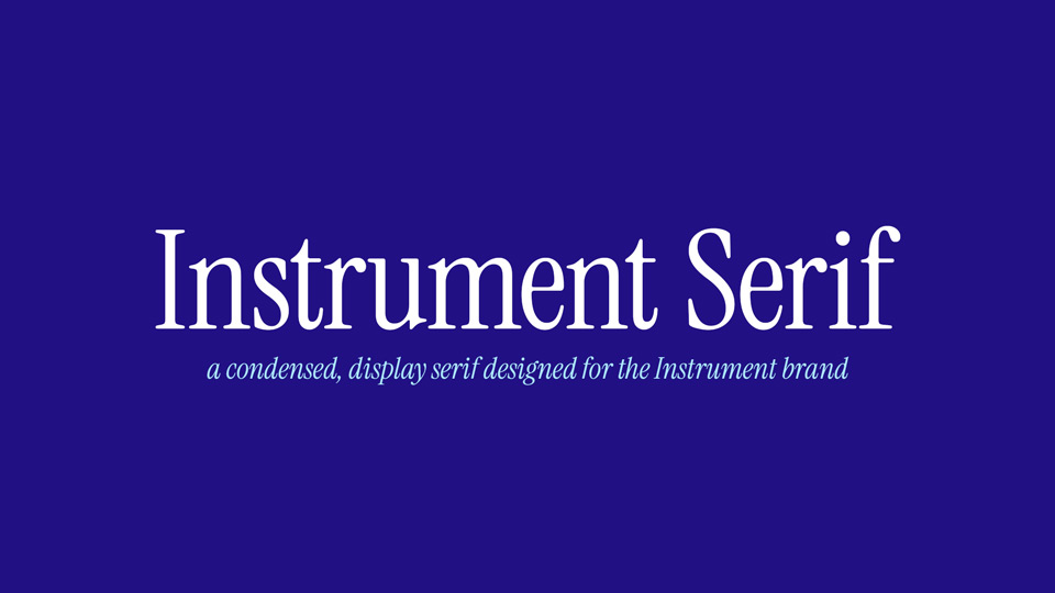 Czcionka Instrument Serif