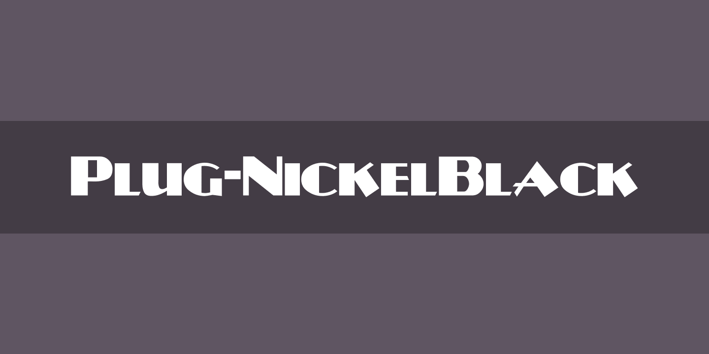 Czcionka Plug-NickelBlack
