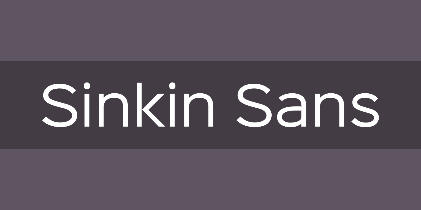Czcionka Sinkin Sans