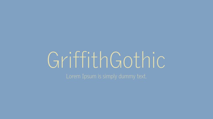 Czcionka Griffith Gothic