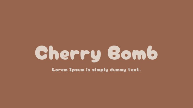 Czcionka Cherry Bomb One