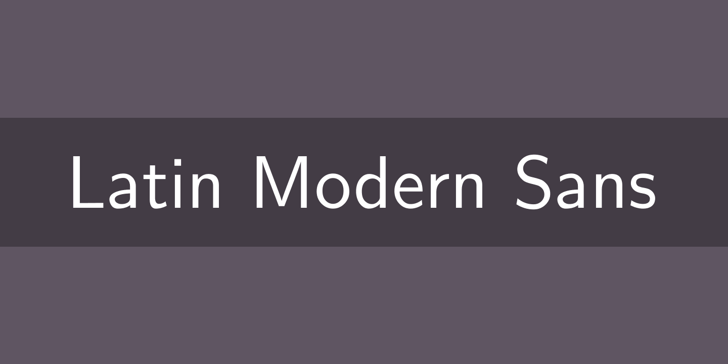 Czcionka Latin Modern Sans