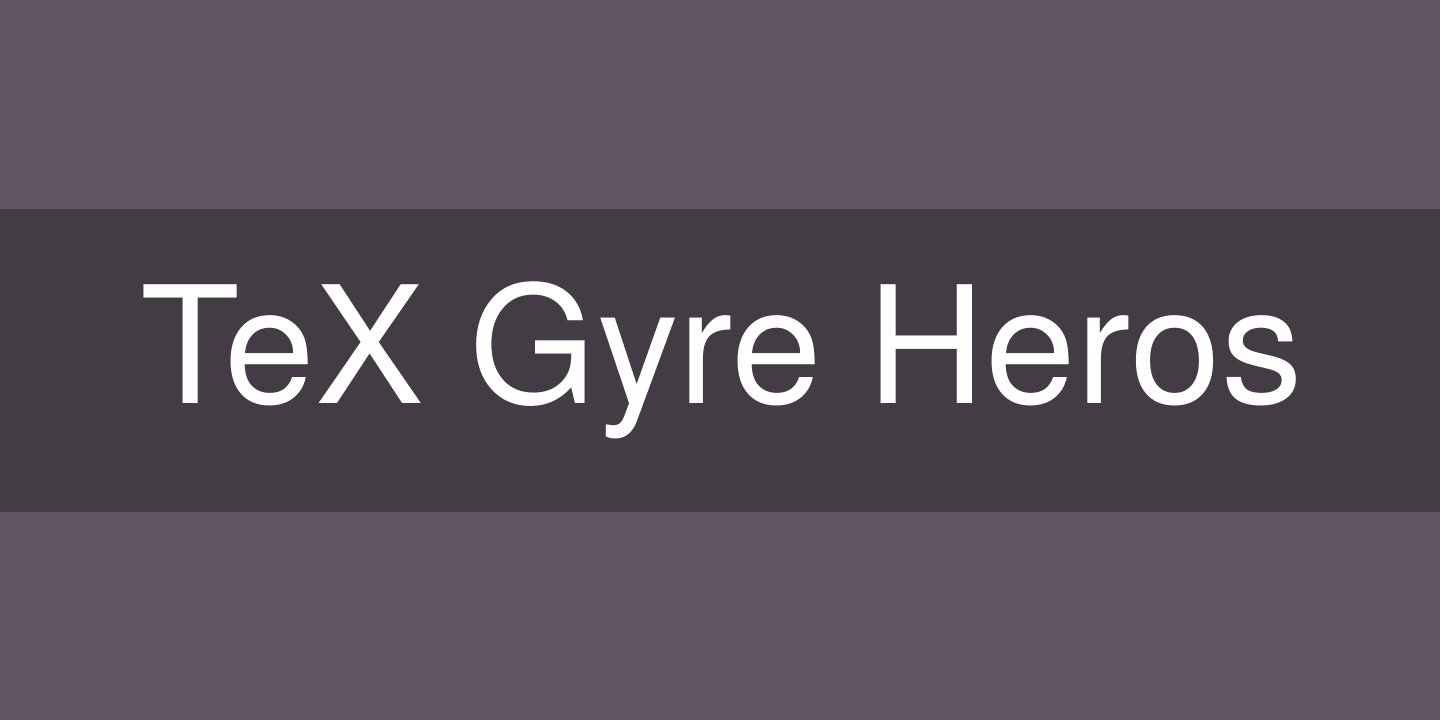 Czcionka TeX Gyre Heros