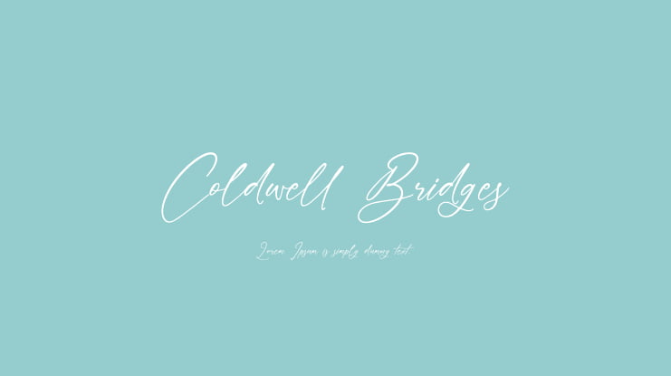 Czcionka Coldwell Bridges