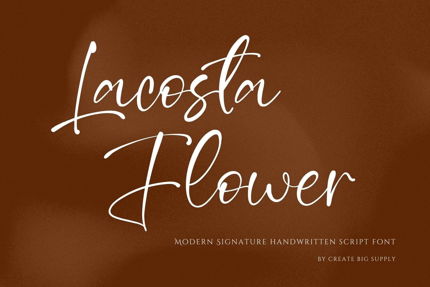 Czcionka Lacosta Flower