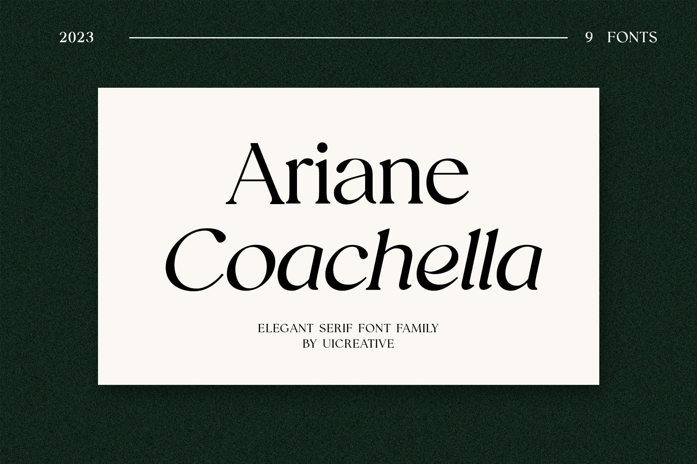 Czcionka Ariane Coachella