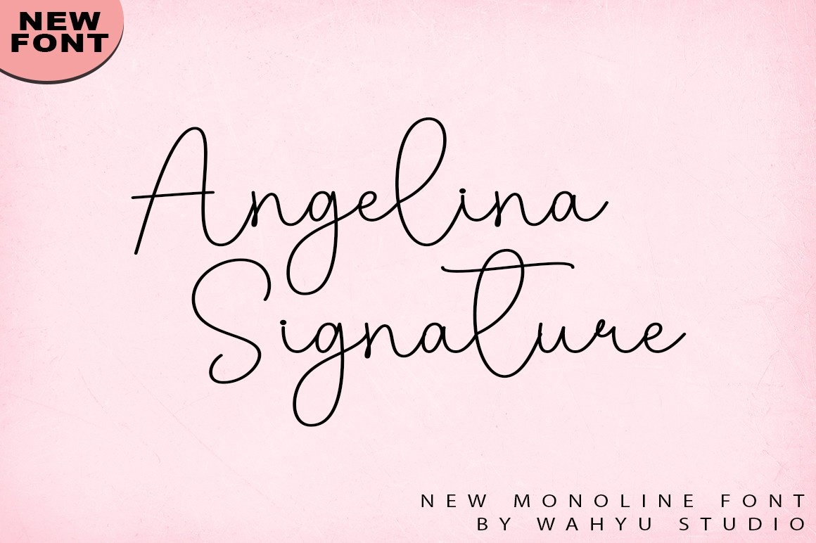 Czcionka Angelina Signature