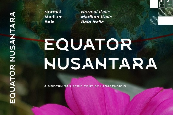 Czcionka Equator Nusantara