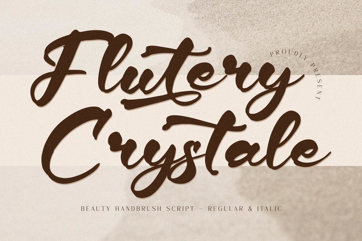 Czcionka Flutery Crystale