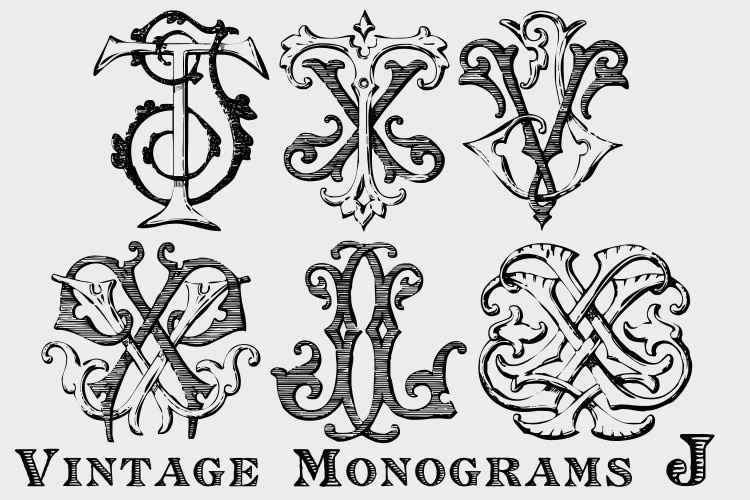 Czcionka Monocracy Vintage Monograms J