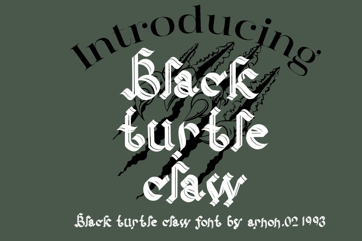 Czcionka Black Turtle Claw