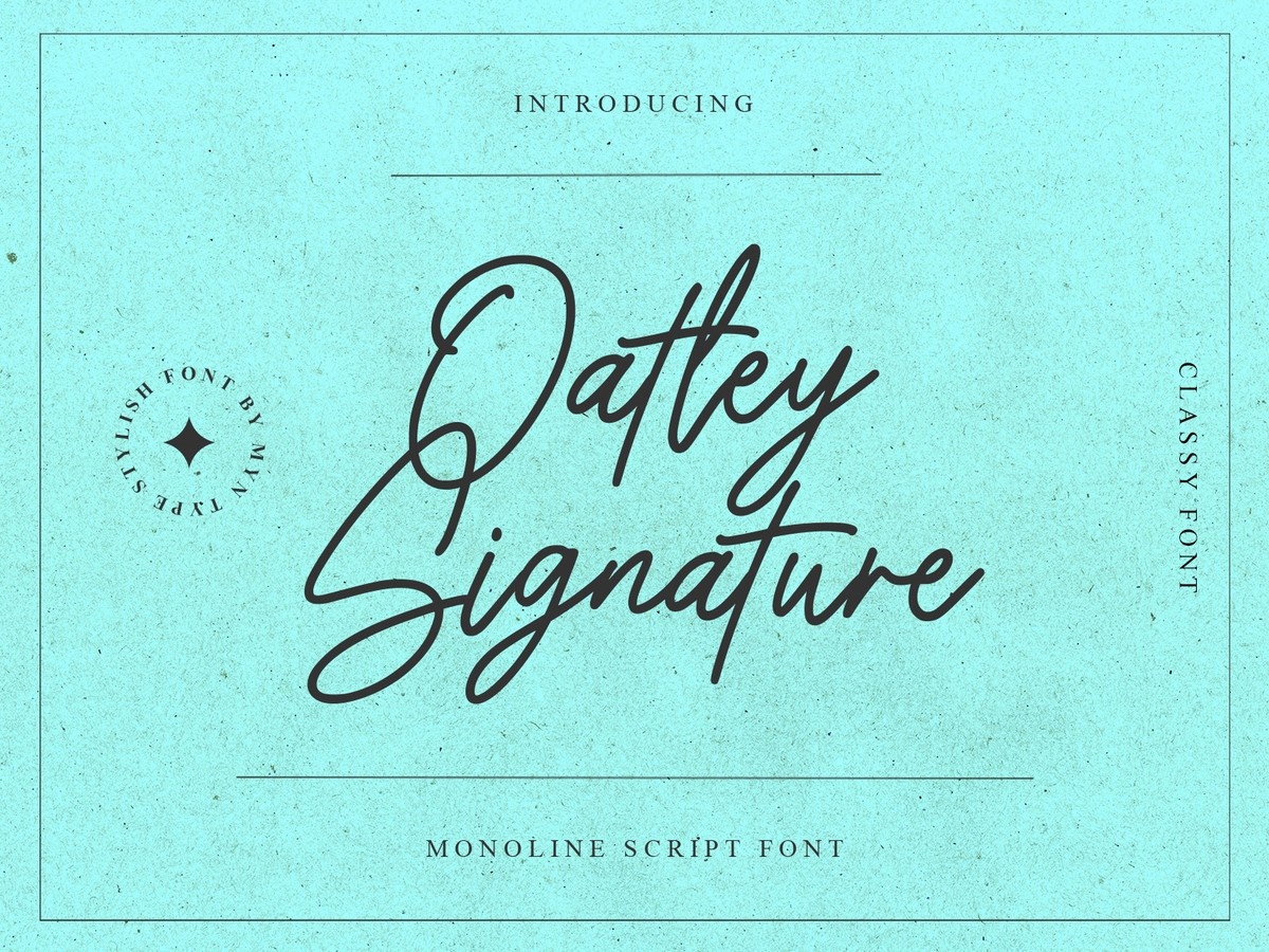 Czcionka Oatley Signature