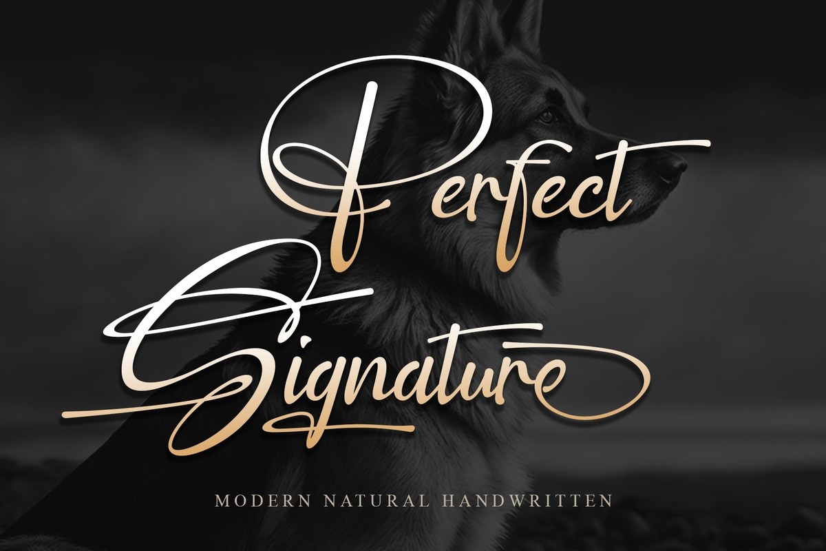 Czcionka Perfect Signature