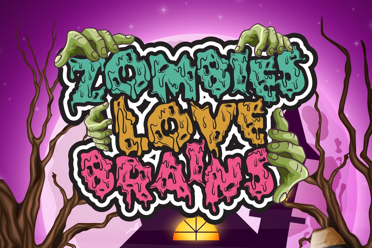 Czcionka Zombies Love Brains