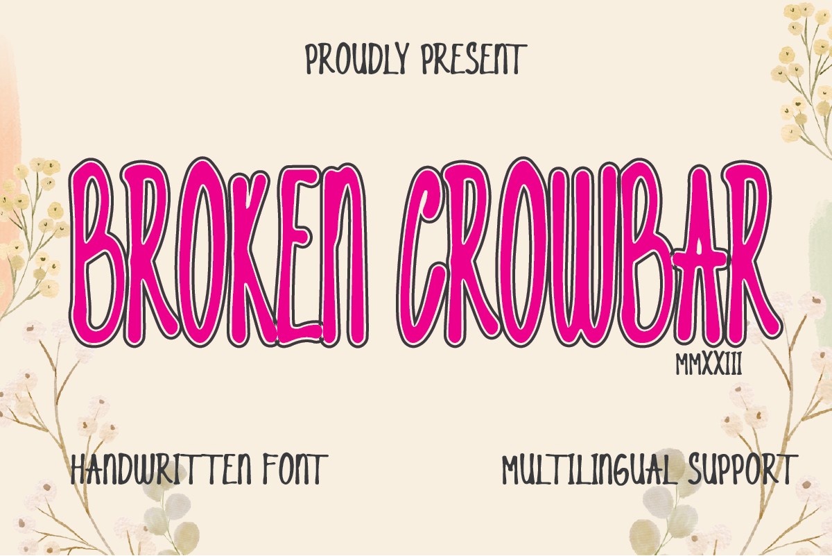 Czcionka Broken Crowbar