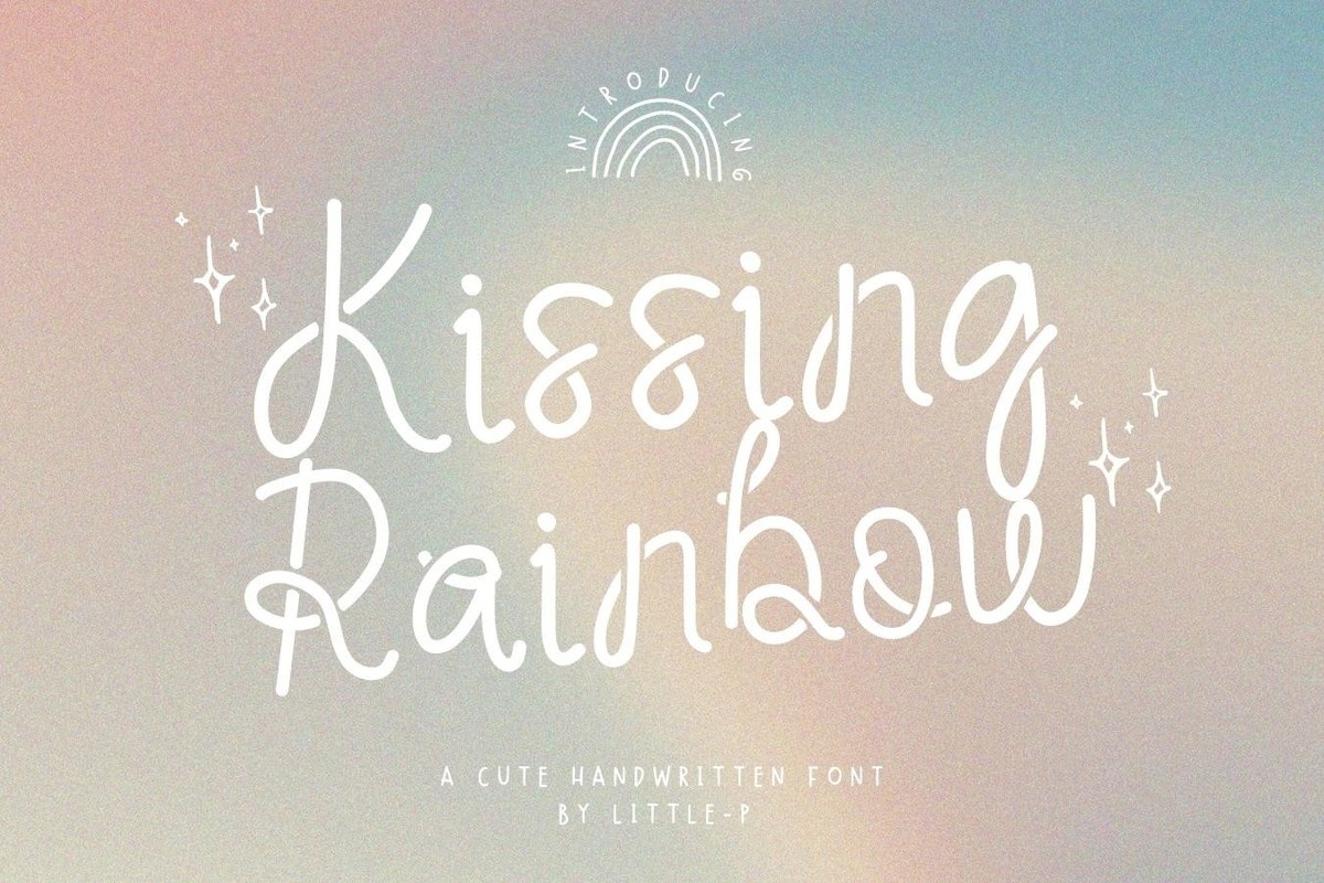 Czcionka Kissing Rainbow