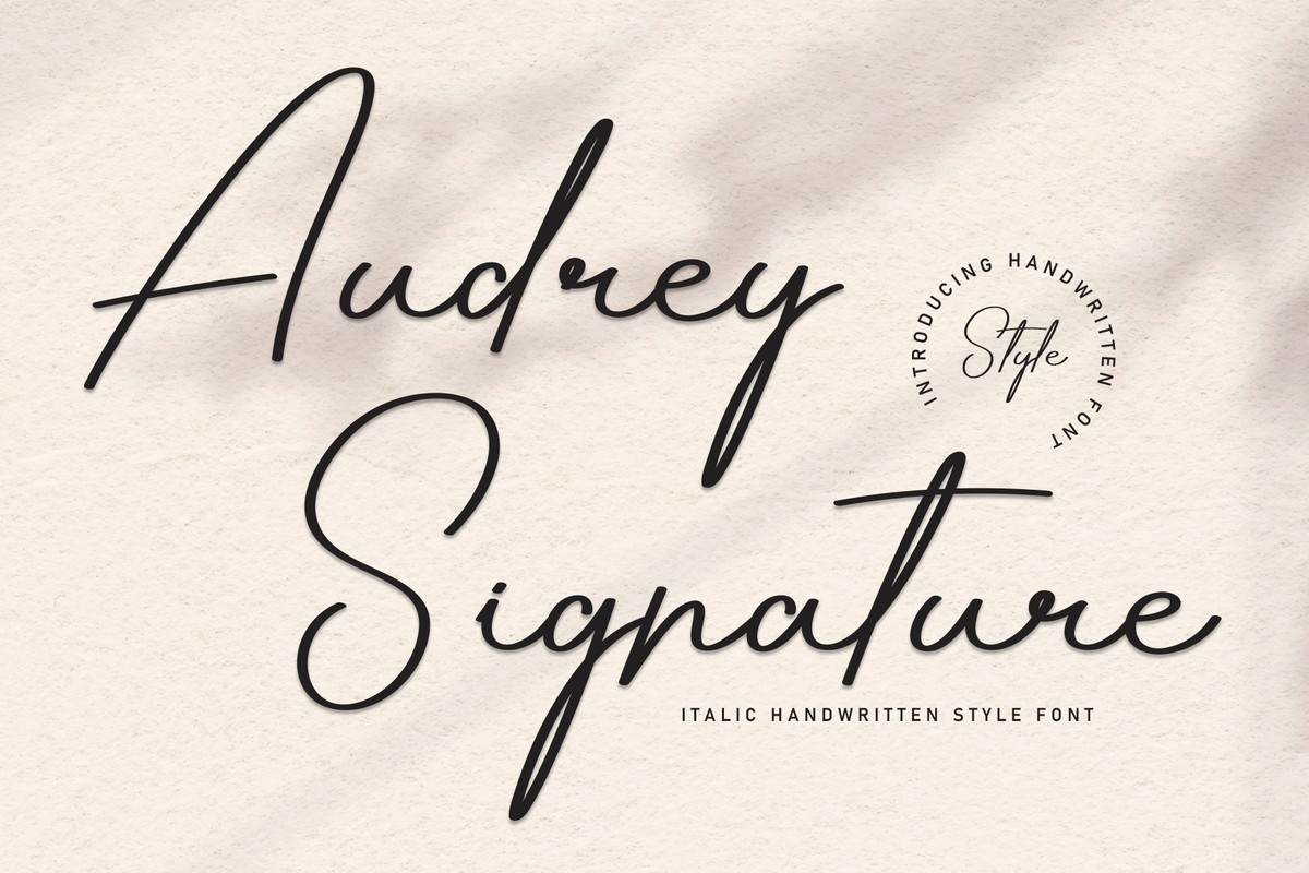 Czcionka Audrey Signature