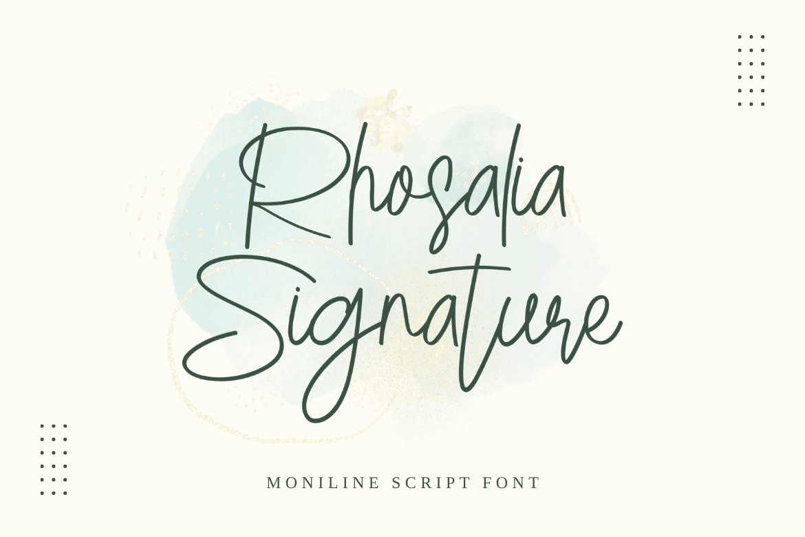 Czcionka Rhosalia Signature