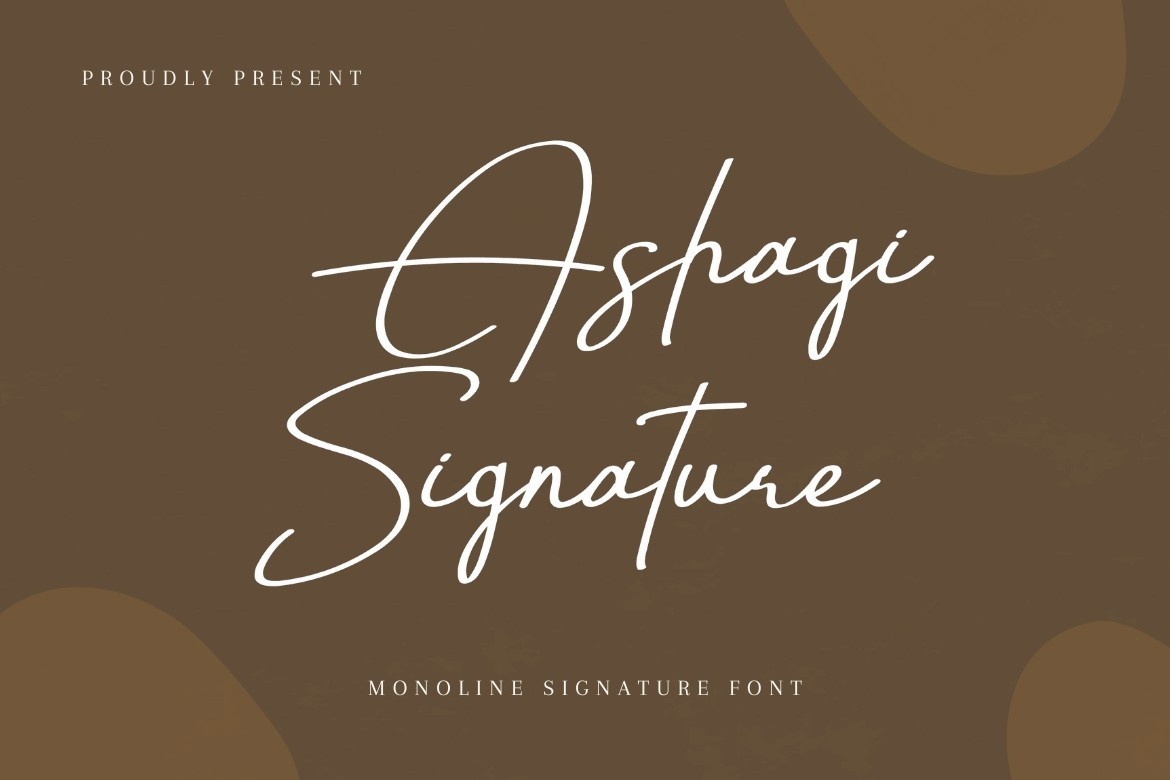 Czcionka Ashagi Signature