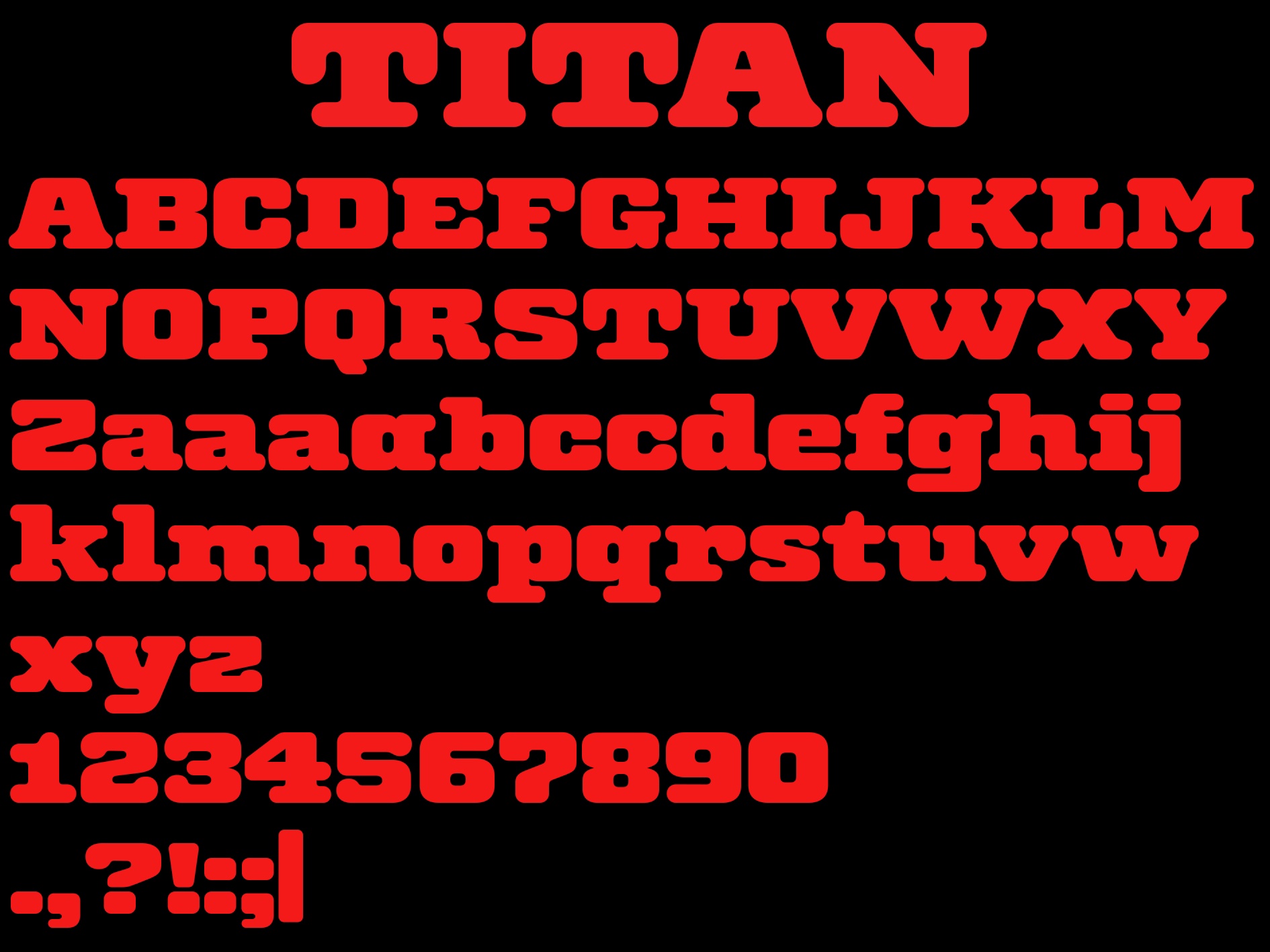 Czcionka Titan