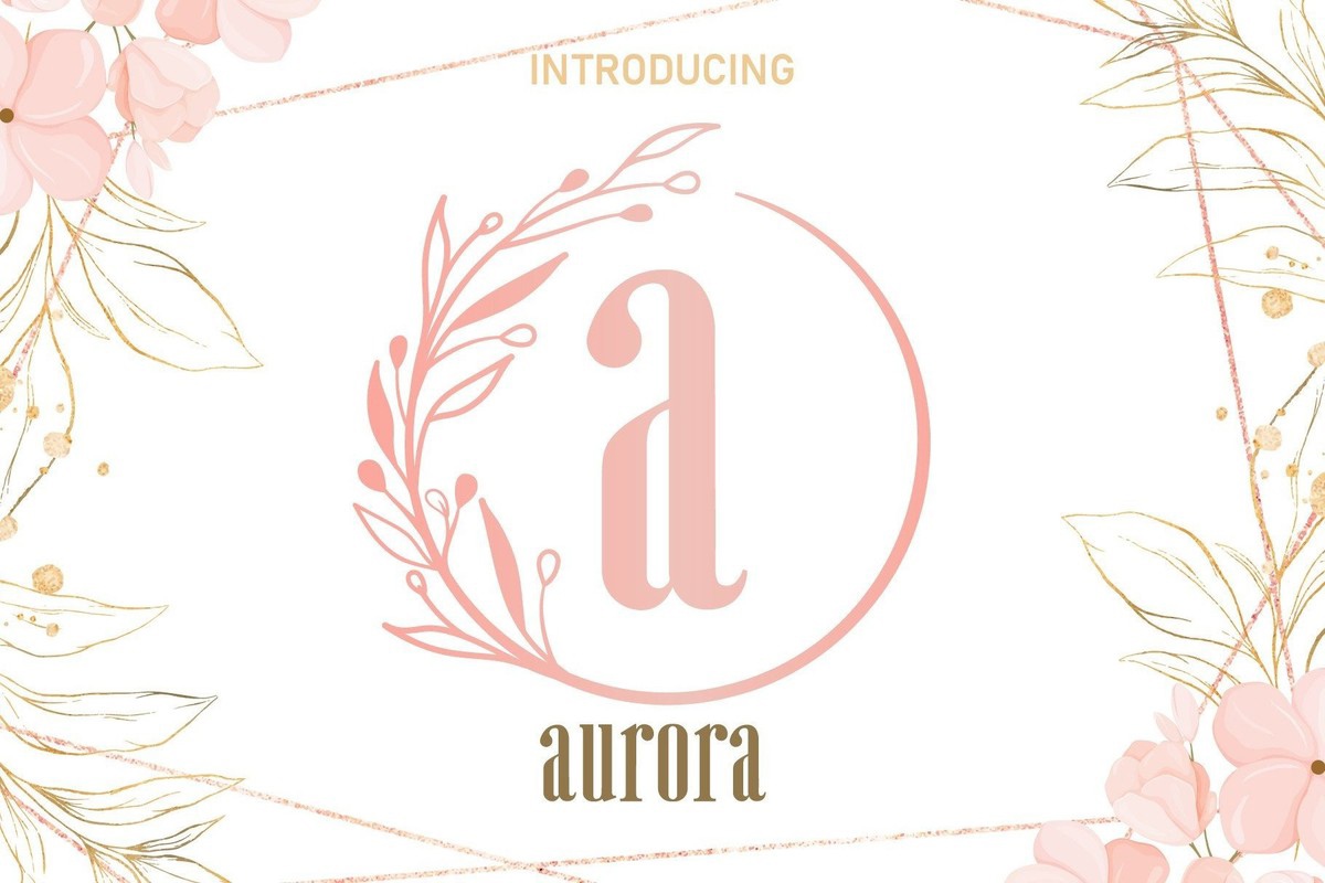 Czcionka Aurora Leaf Circle Monogram