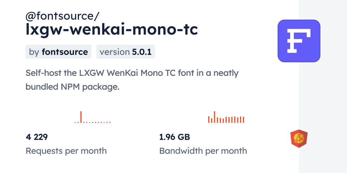 Czcionka LXGW WenKai Mono TC