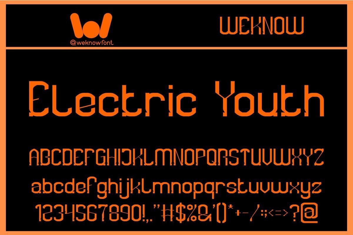 Czcionka Electric Youth