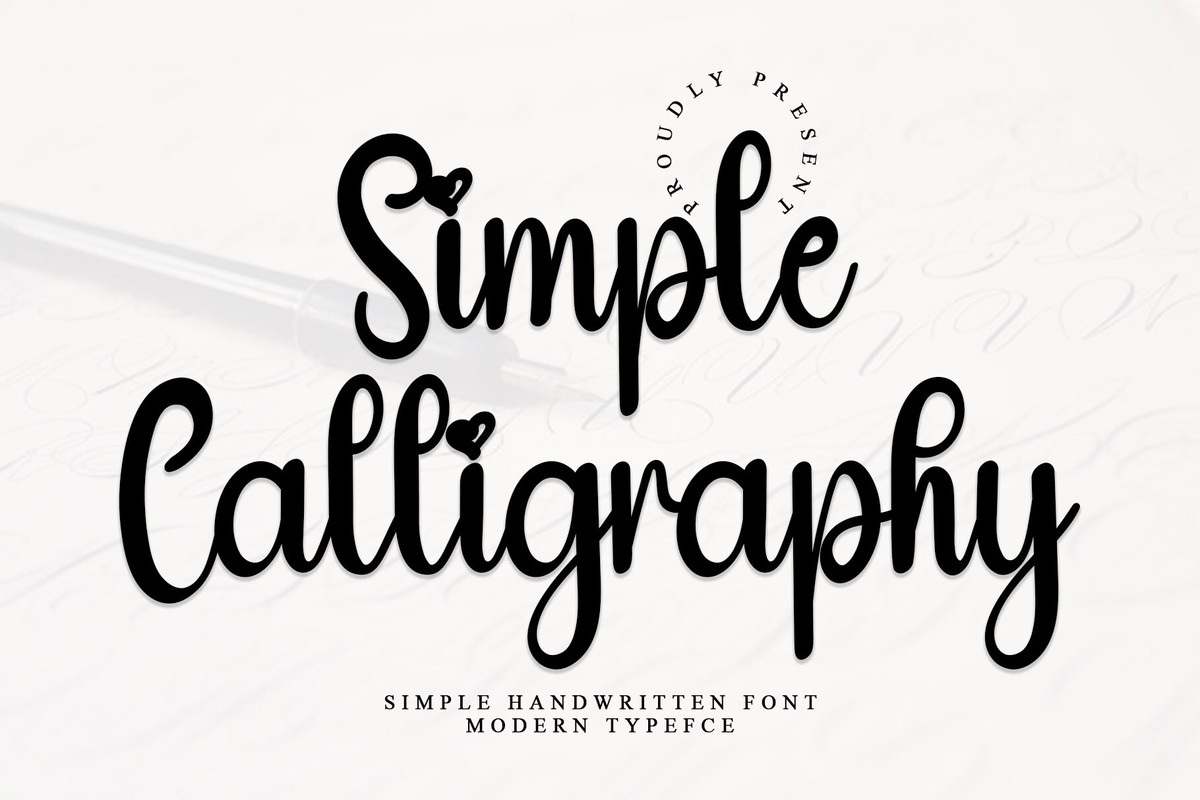 Czcionka Simple Calligraphy