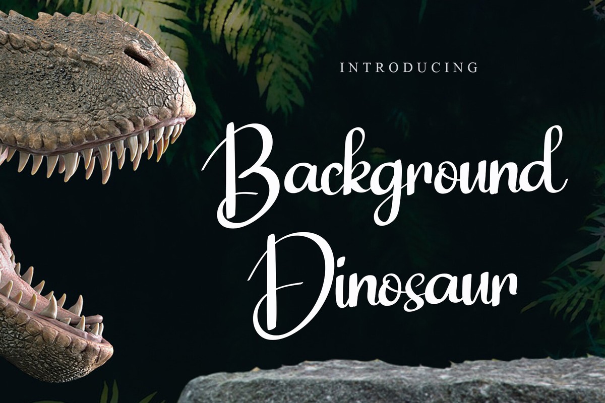 Czcionka Background Dinosaur