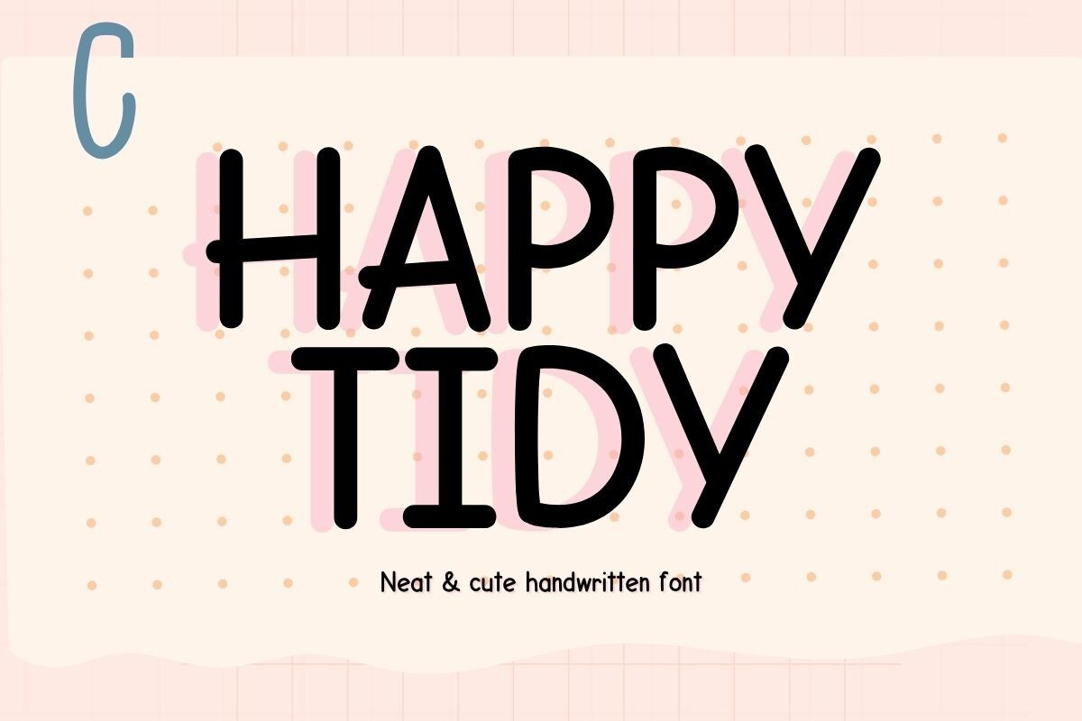 Czcionka Happy Tidy