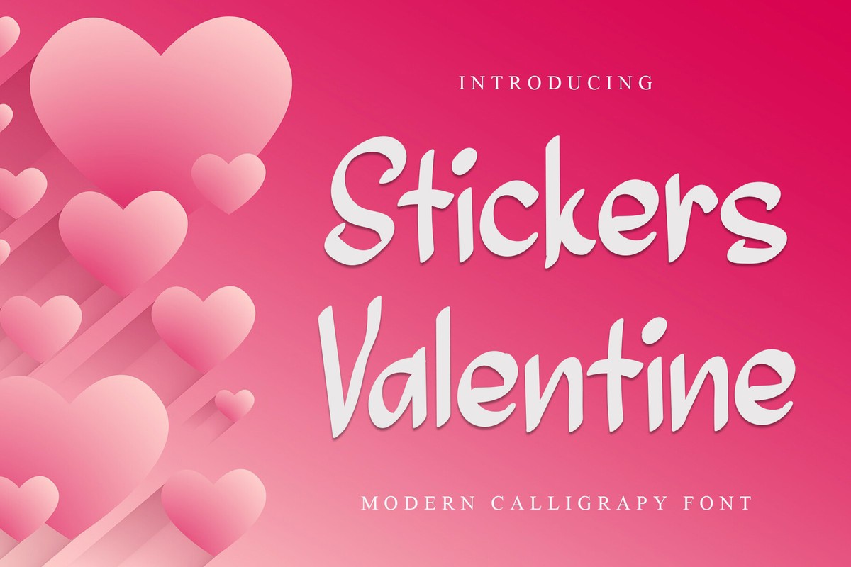 Czcionka Stickers Valentine