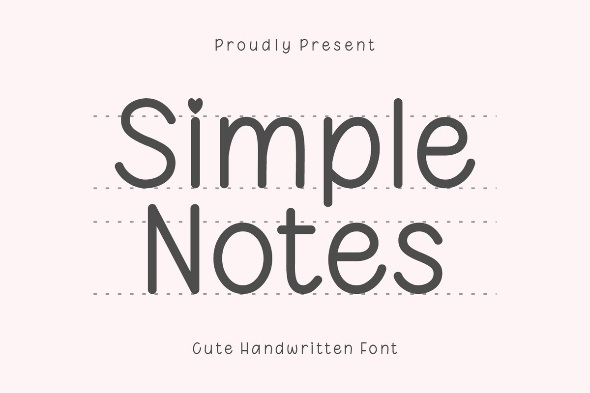 Czcionka Simple Notes