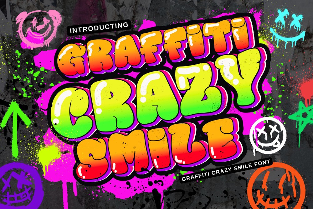 Czcionka Graffiti Crazy Smile