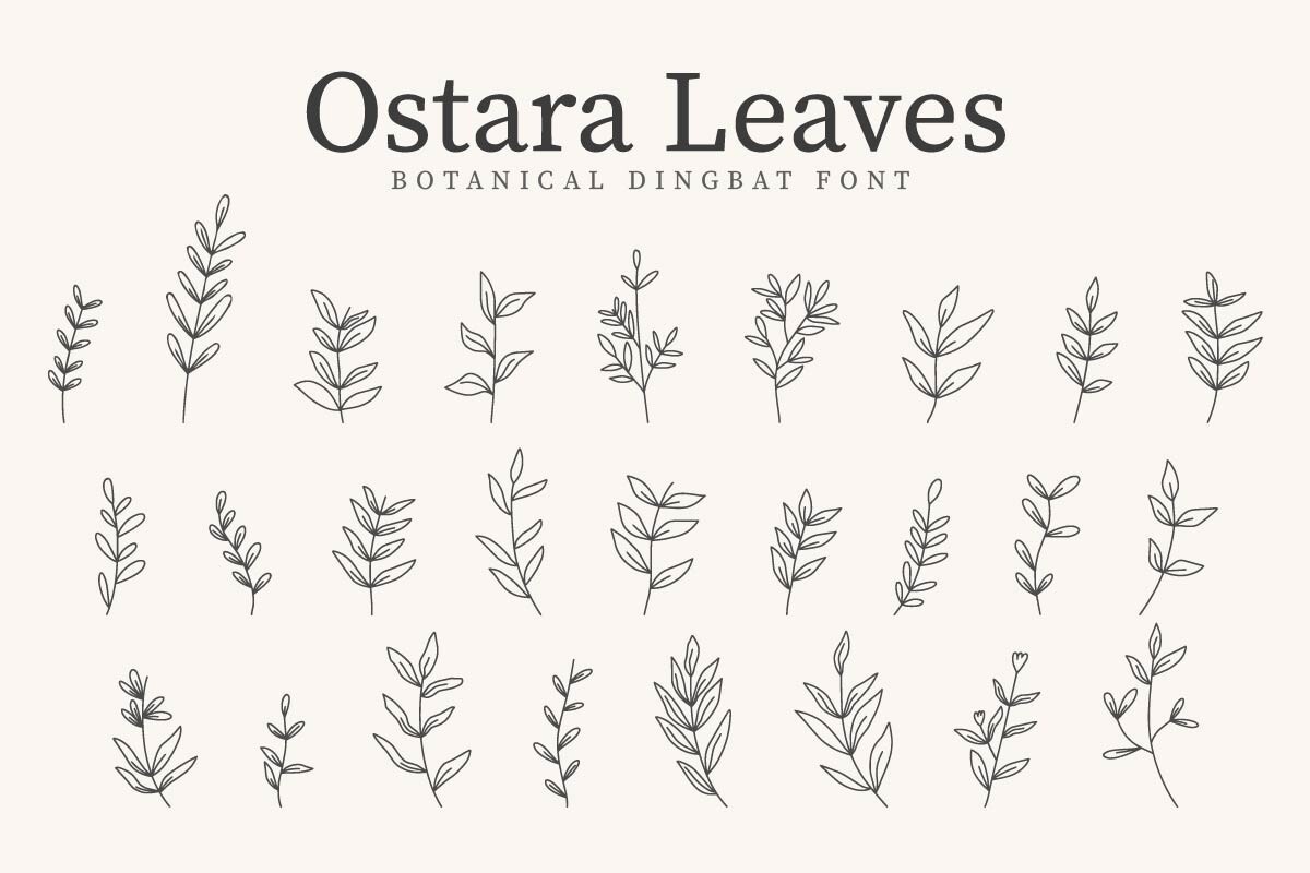 Czcionka Ostara Leaves