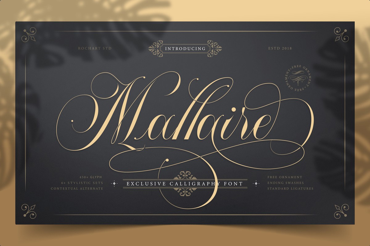 Czcionka Mallaire Calligraphy