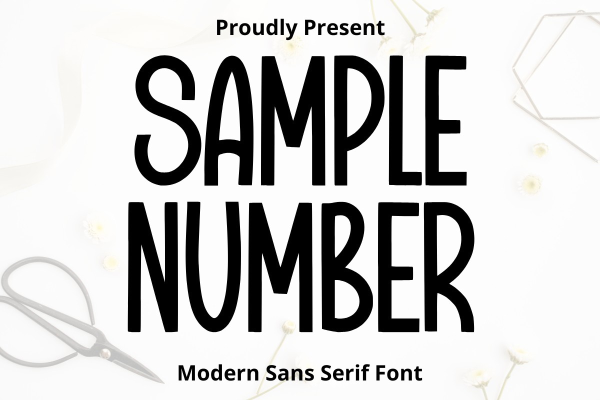 Czcionka Sample Number