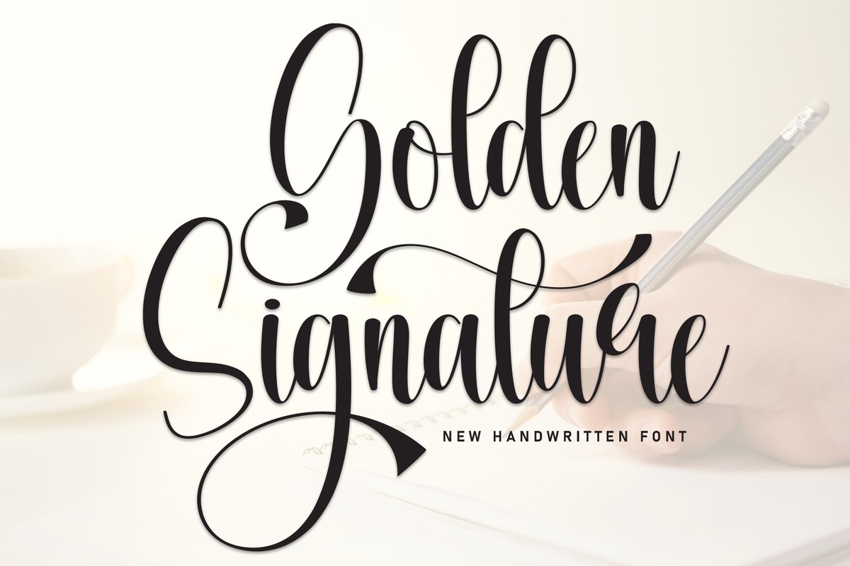 Czcionka Golden Signature