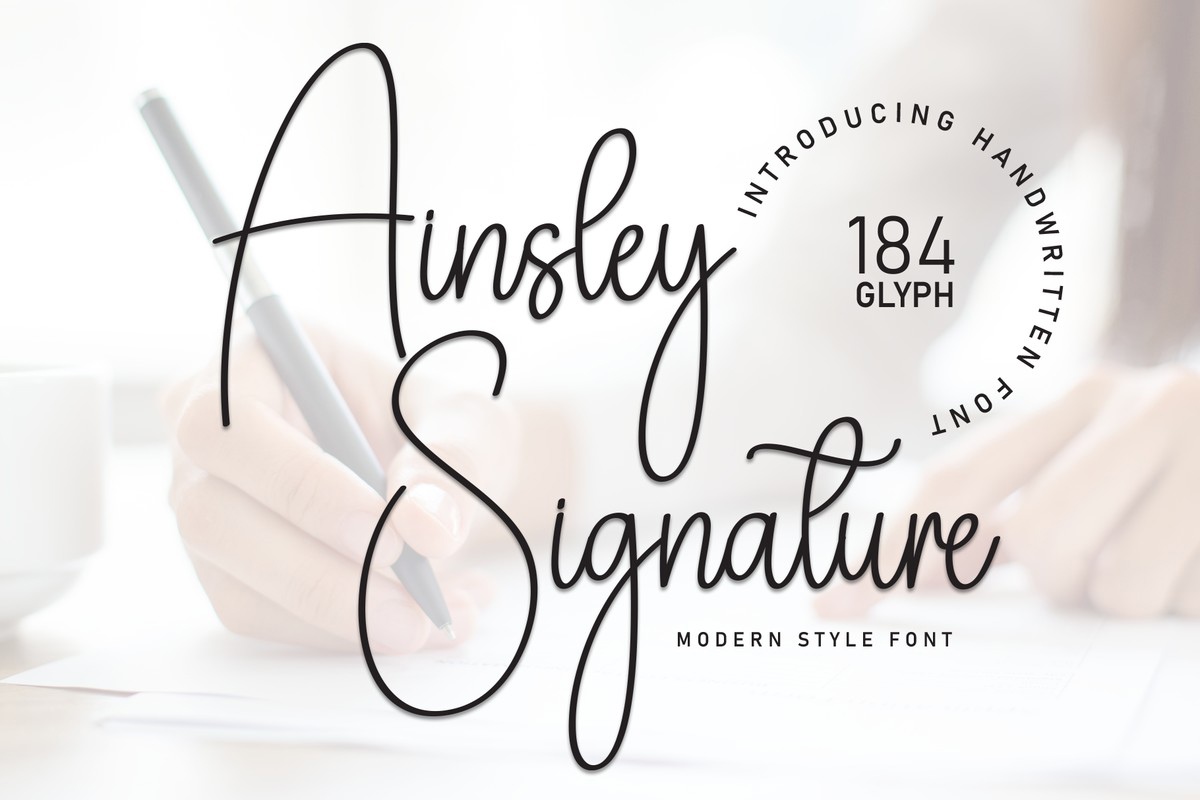 Czcionka Ashley Signature