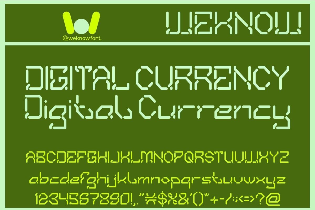 Czcionka Digital Currency