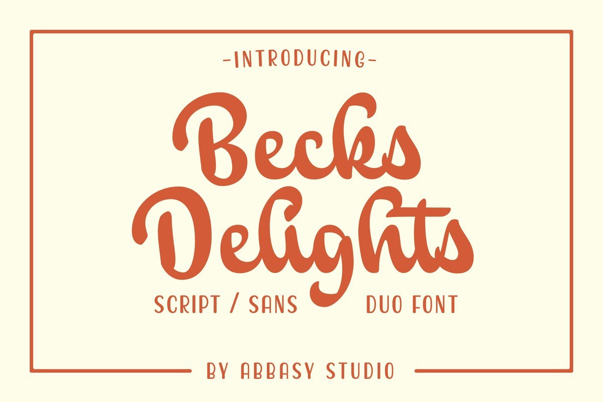 Czcionka Becks Delights