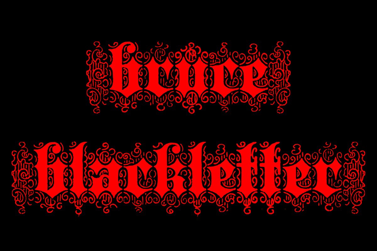 Czcionka Bruce Blackletter