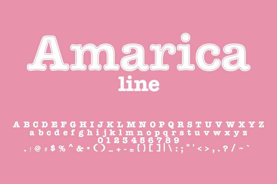 Czcionka Amarica Line