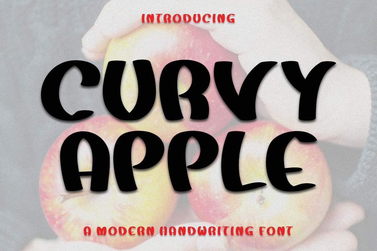 Czcionka Curvy Apple