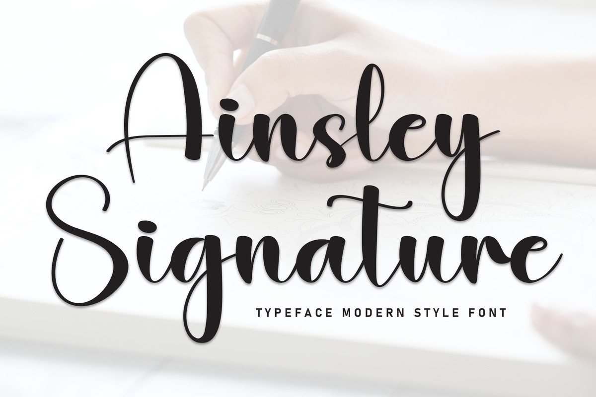 Czcionka Ainsley Signature